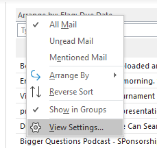 Customise Outlook To Do Bar