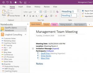 ms outlook and ms onenote