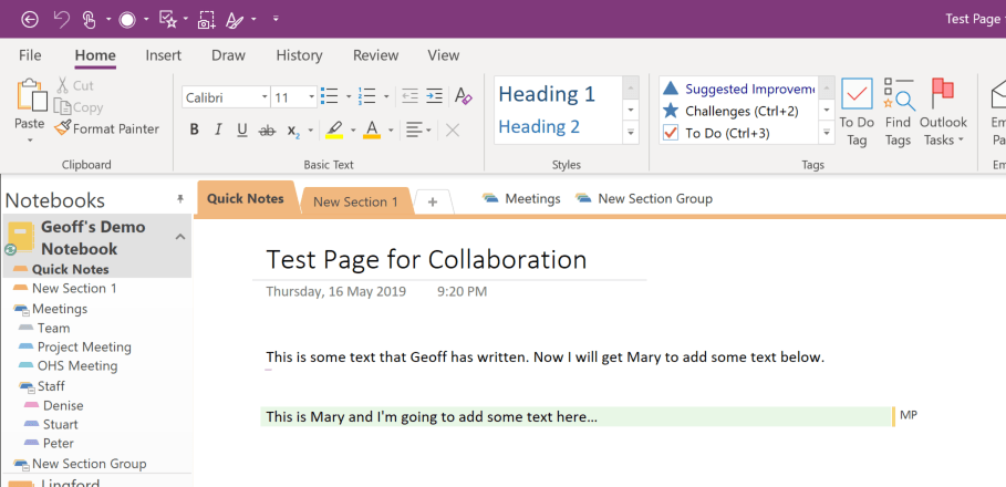 Share OneNote Screenshot