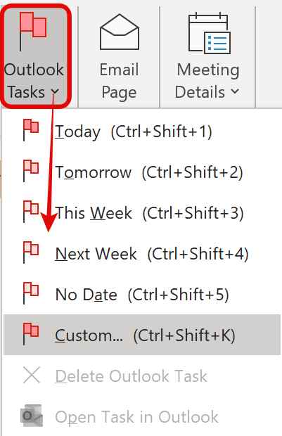 Microsoft OneNote - Outlook Tasks Icon