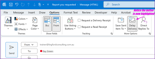 Delivery Delay in Classic Outlook