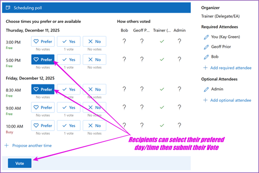 How to vote in Scheduling Poll (FInd Time)